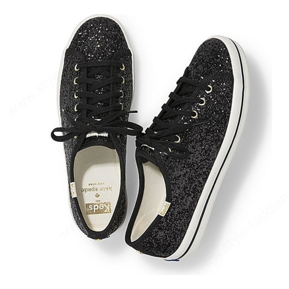 Keds Shoes - NWB KEDS X KATE SPADE Kickstart Glitter Black Sz 6
